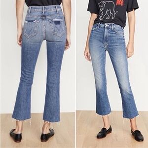 MOTHER SUPERIOR Jeans Hustler Ankle Fray We All Scream Blue Size 29